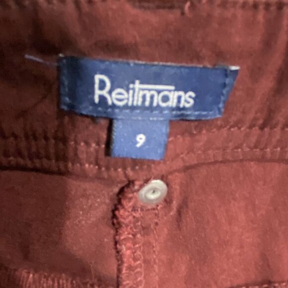 Reitmans Jeans Womens Size 9 Burgundy Polyester Stertch Bootcut Mid-Rise Pockets - Picture 4 of 12